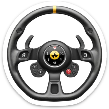 F1 steering wheel sticker