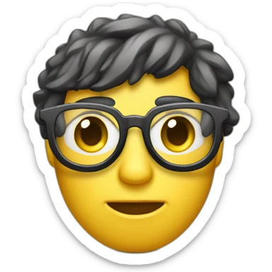 persona con mascara adolecente con lentes morocho sticker