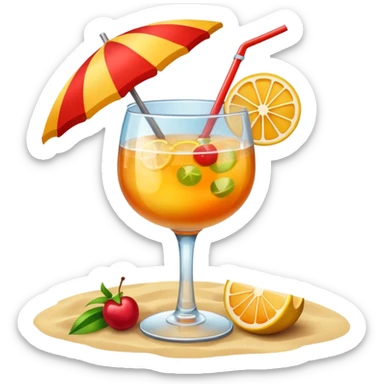 beach coctail drink sticker