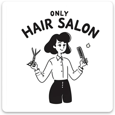 hair salon marketing flyer style, special promotion sticker