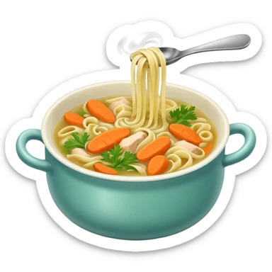 Chicken noodle soup sticker