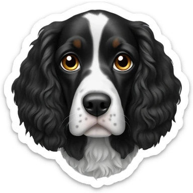 Spaniel black sticker
