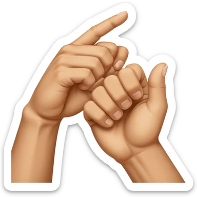 Chinese fist and palm hand gesture sticker