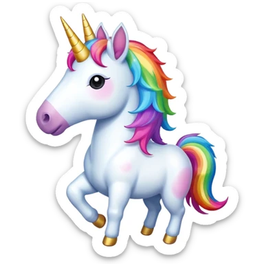 A unicorn holding a nuke  sticker