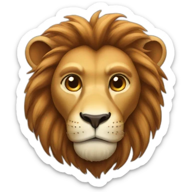 lion with the ears of a monkey sticker