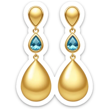 Drop earrings sticker