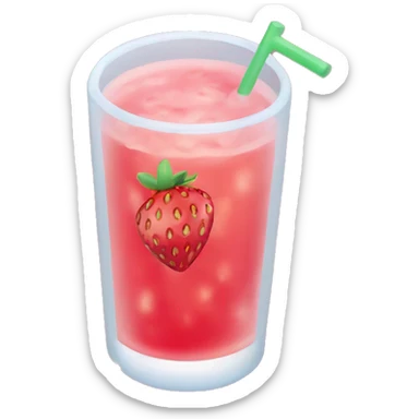 strawberry icai drink sticker