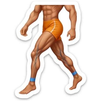 une jambe droit sticker