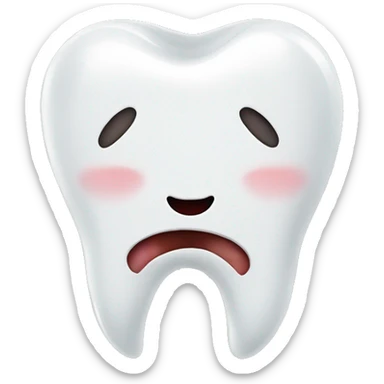 tooth with caries sticker