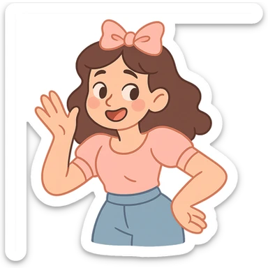 delicate pink coquette bow, soft pastel colors sticker