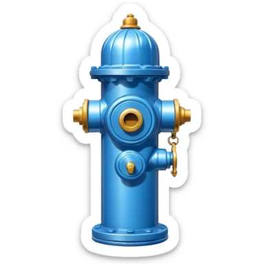 blue fire hydrant sticker