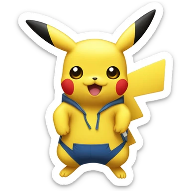 Pikachu en tenue de plongée  sticker