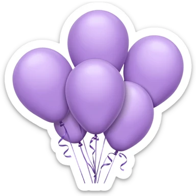 party decor  lilac minimal  sticker