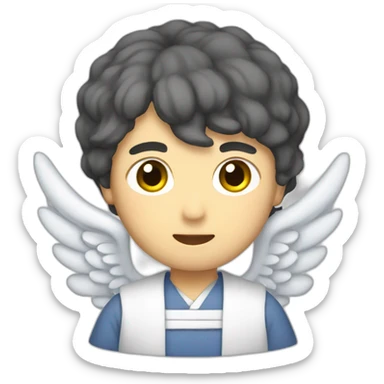 Japanese male angel sticker