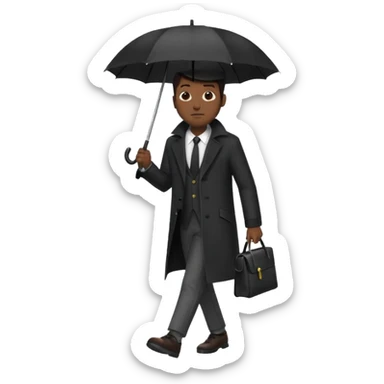 Street Umbrella Walker black man sticker