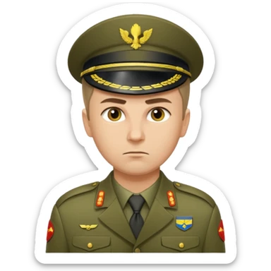 generate realistic military logistics department manager from ukraine sticker