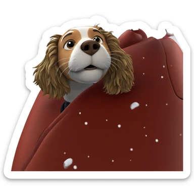 car amidst snowy landscape sticker