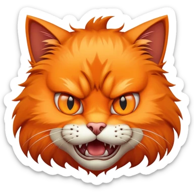 A mad cat  sticker