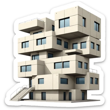 Habitat 67 building in Montreal sticker