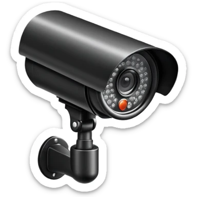 security surveillance CCTV camera mounted on wall sticker