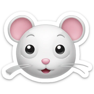 Computer mouse with eyes and smile sticker