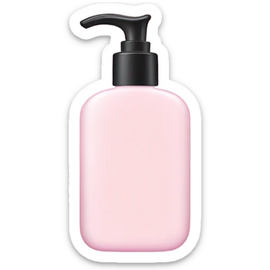 Light pink lotion bottle sticker