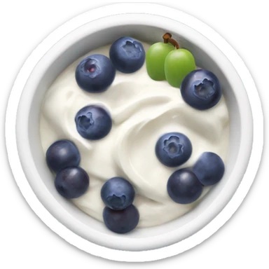 yoghurt bowl with grapes and blueberries sticker