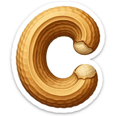 Single Peanut (Figure-eight shape) in its Shell sticker
