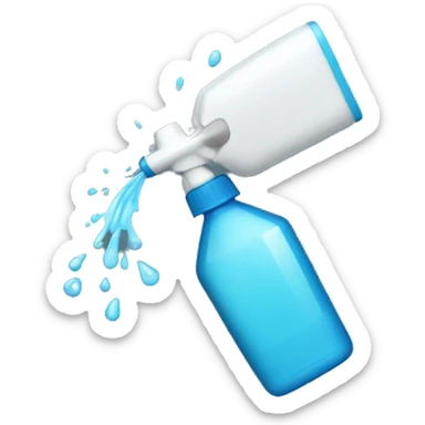 Spray bottle shooting water out sticker