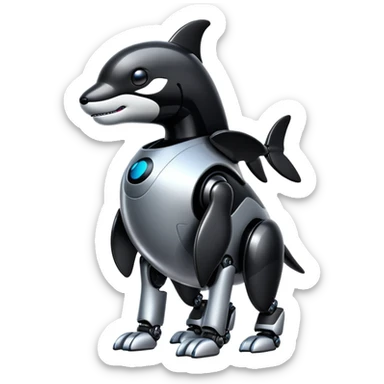 black orca robot dog sticker