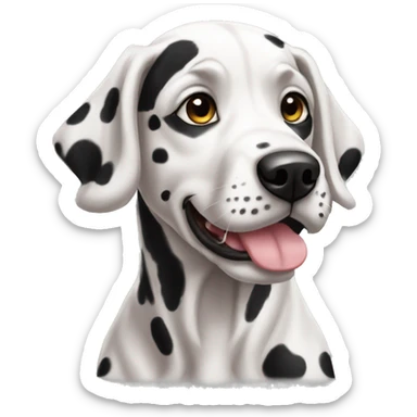 emoji de whatsapp de un perro dalmata sticker