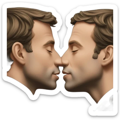 Macron kiss sticker