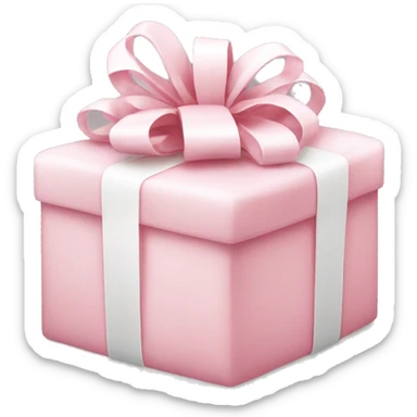 Light pink Christmas gifts under a white Christmas tree  sticker