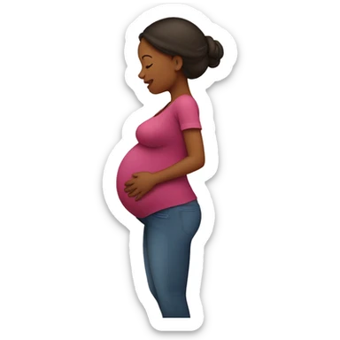 Pregnant mom sticker