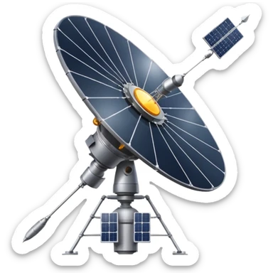 communication space satellite sticker