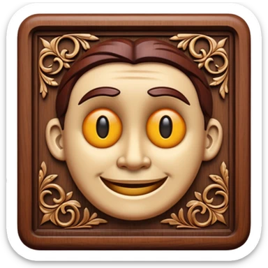 Wood carving sticker