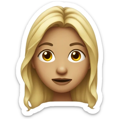 Girl with a scrunched nose sticker