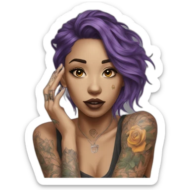 tattoo girl pose tumblr sticker