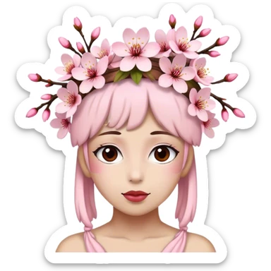 Cherry Blossom-Headdress sticker