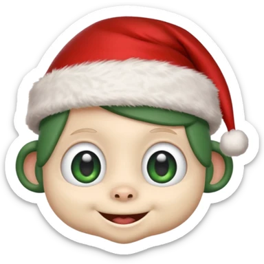 grogu wearing santa hat sticker