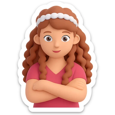 Add a pink top to the character, keeping the 3D emoji style look. Remove the background so the subject is isolated. The style should resemble Microsoft style 3D fluent emojis. sticker