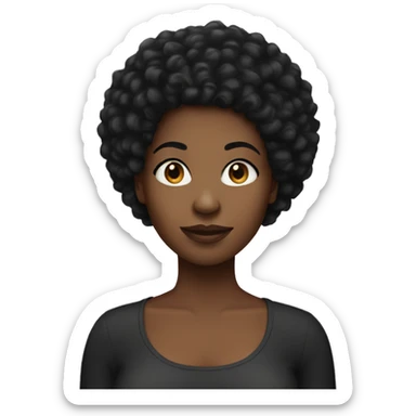 A black woman not too chubby with very short Afro hair sticker