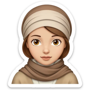 Baş örtülü kumral kız  sticker