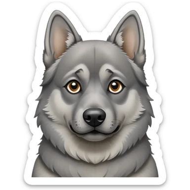 Norsk elgund grå sticker