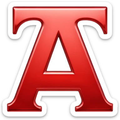 The letter: A sticker