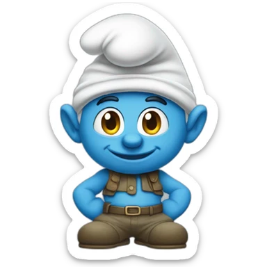 Smurf sticker