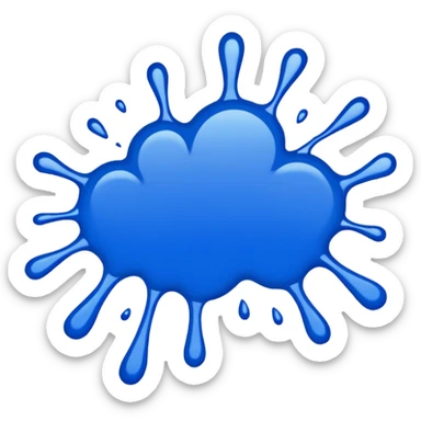 Blue paint splatter sticker