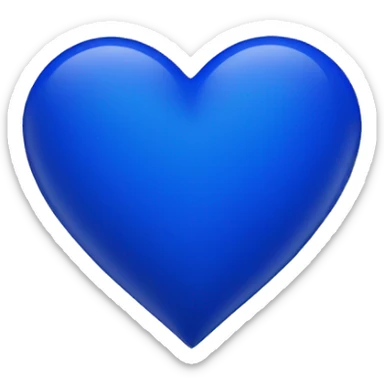 Cobalt blue heart sticker