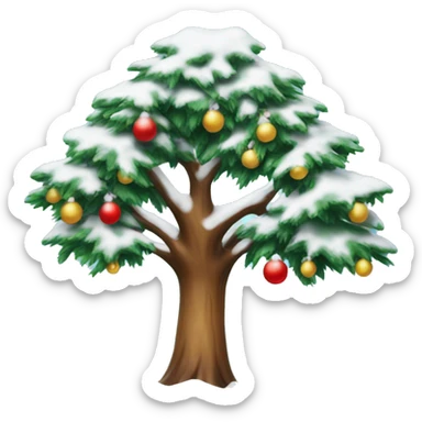 Weihnachts Baum mit Schnee sticker