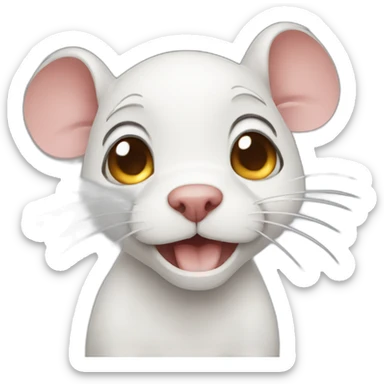 lab rat crying sticker
